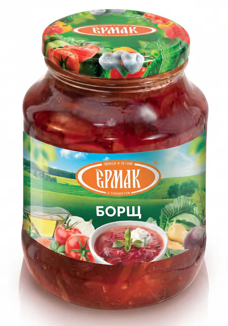 Повидло «Борщ» — банка и ведро Ермак